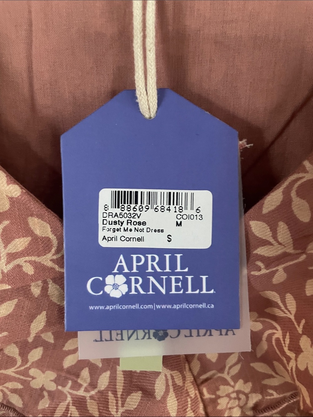April Cornell Dusty Rose Floral Ruffle Midi Dress - Picture 5 of 5